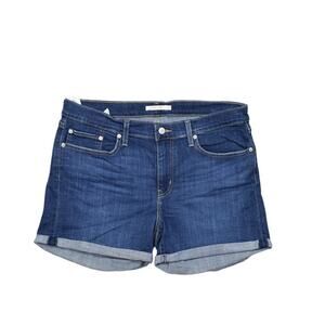 Levi's Size 33 Blue Cotton Cut-Off Shorts - Mid Length W33 Denim Bermuda